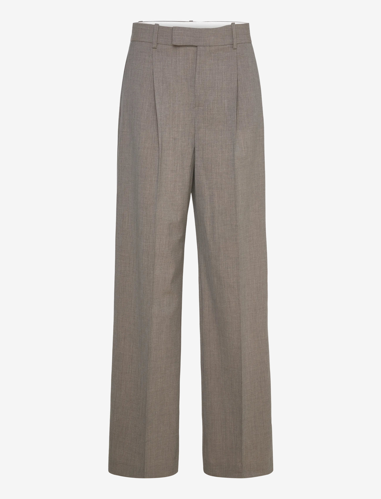 Mango - Straight wool-blend suit trousers - grey - 1