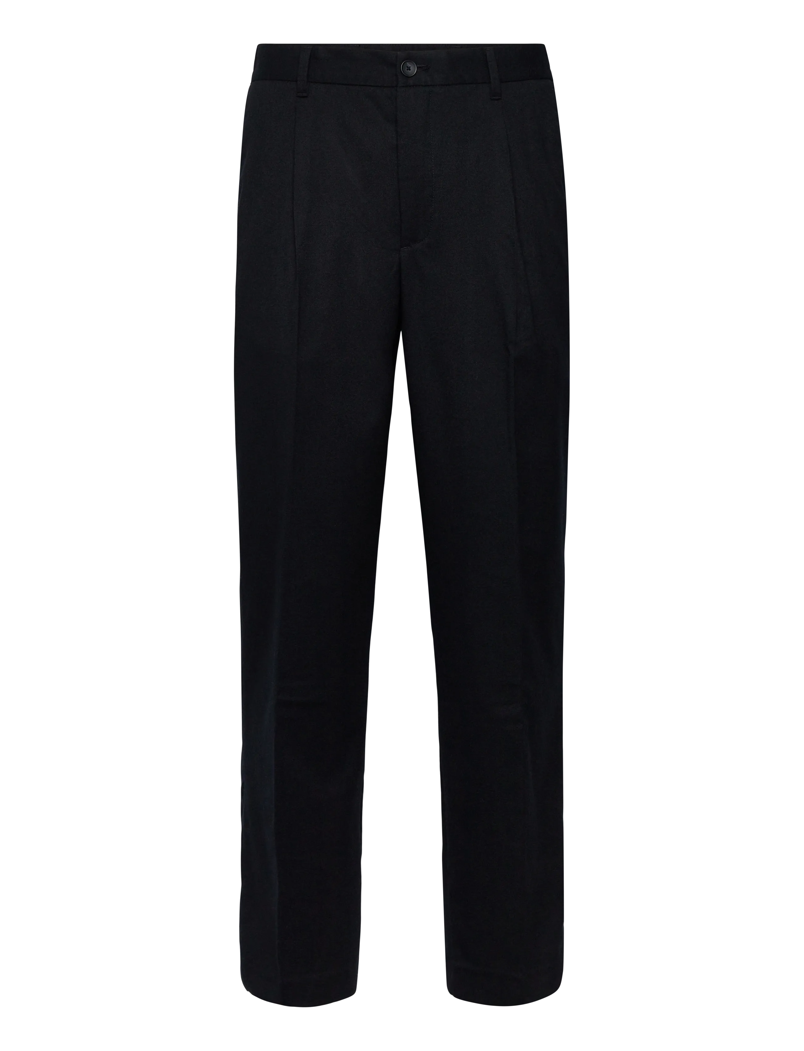 Mango Regular-fit pleated flannel trousers - Kleidung - NAVY / black
