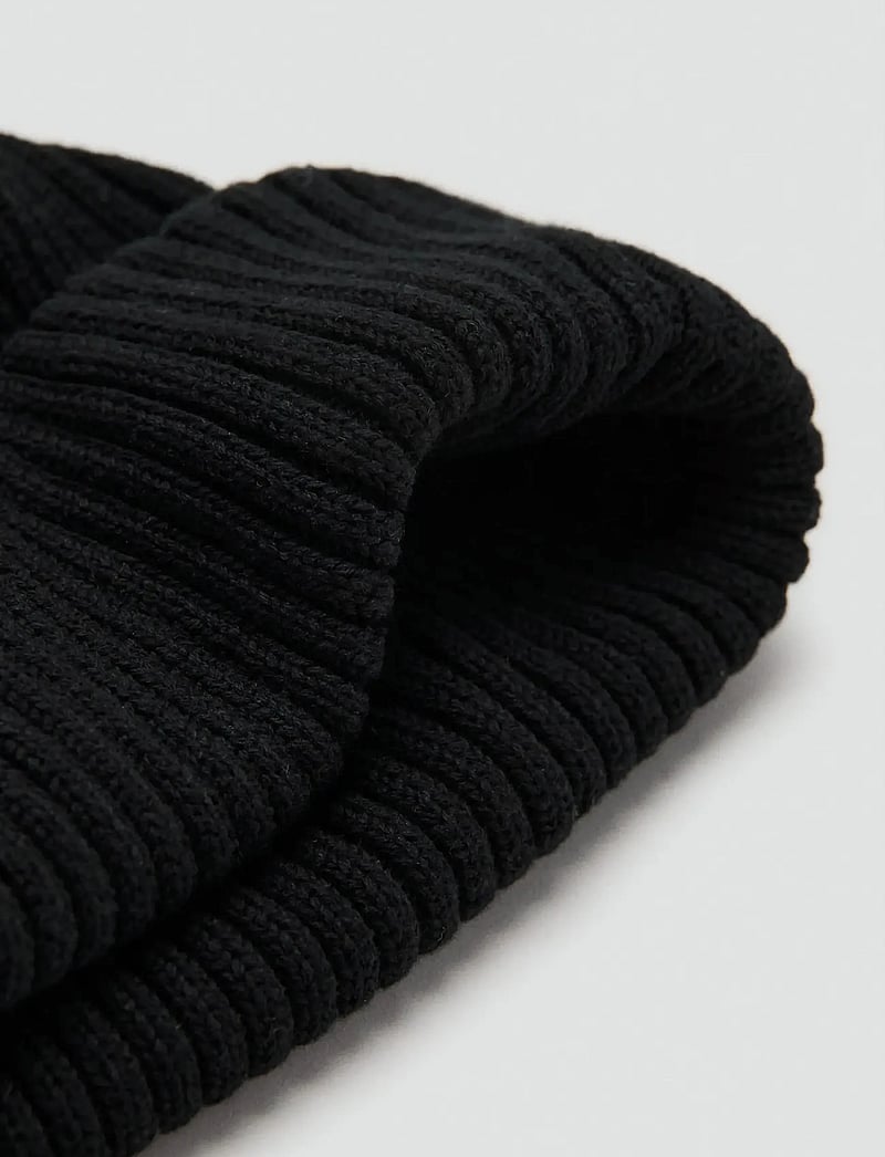 Mango - Rib-knit cotton hat - kollektioner - black - 0