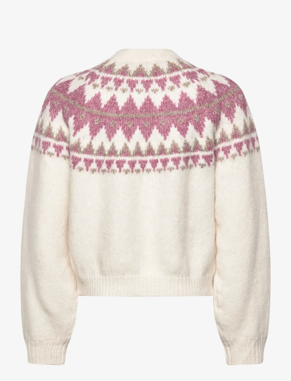Mango - Jacquard knitted sweater - stickade tröjor - light beige - 1