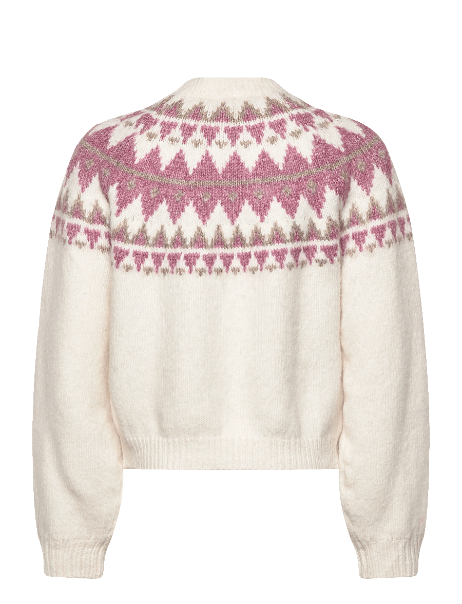 Mango - Jacquard knitted sweater - trøjer - light beige - 1