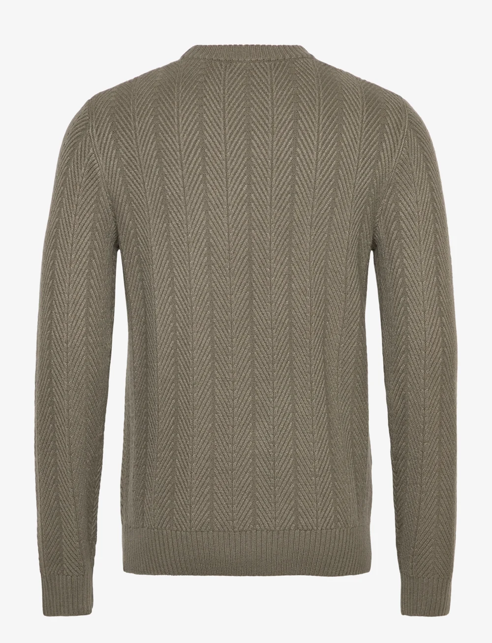 Mango - Herringbone structured sweater - rund hals - green - 2