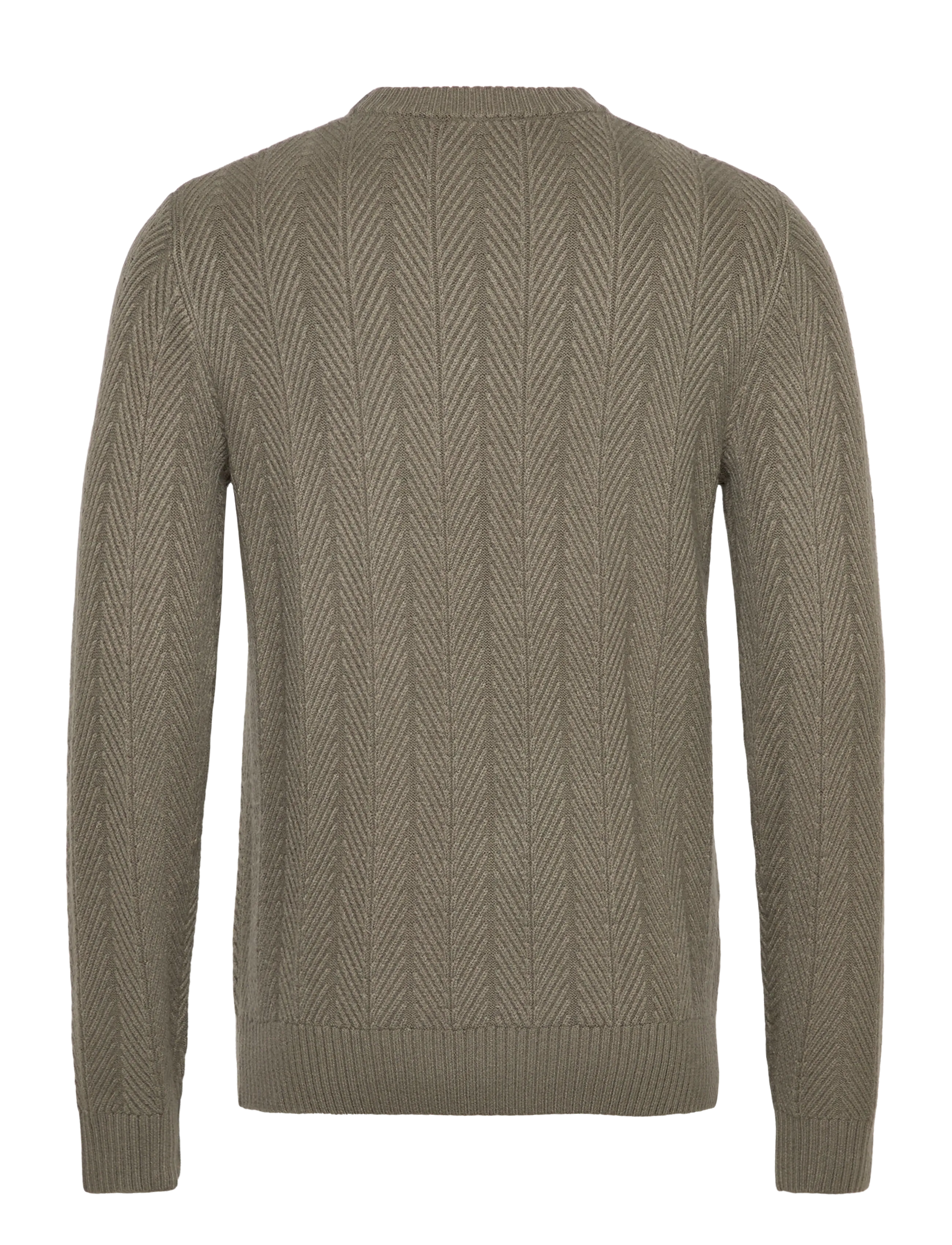 Mango - Herringbone structured sweater - rund hals - green - 2