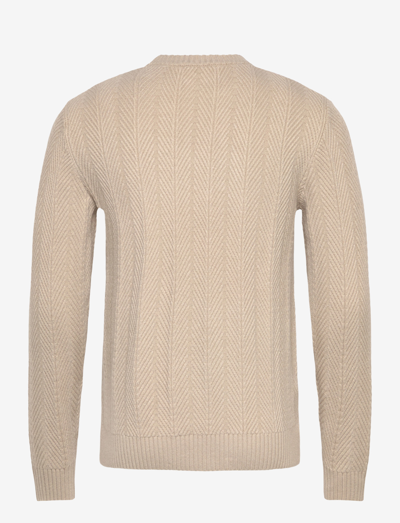 Mango - Herringbone structured sweater - rundhalsad - light beige - 2