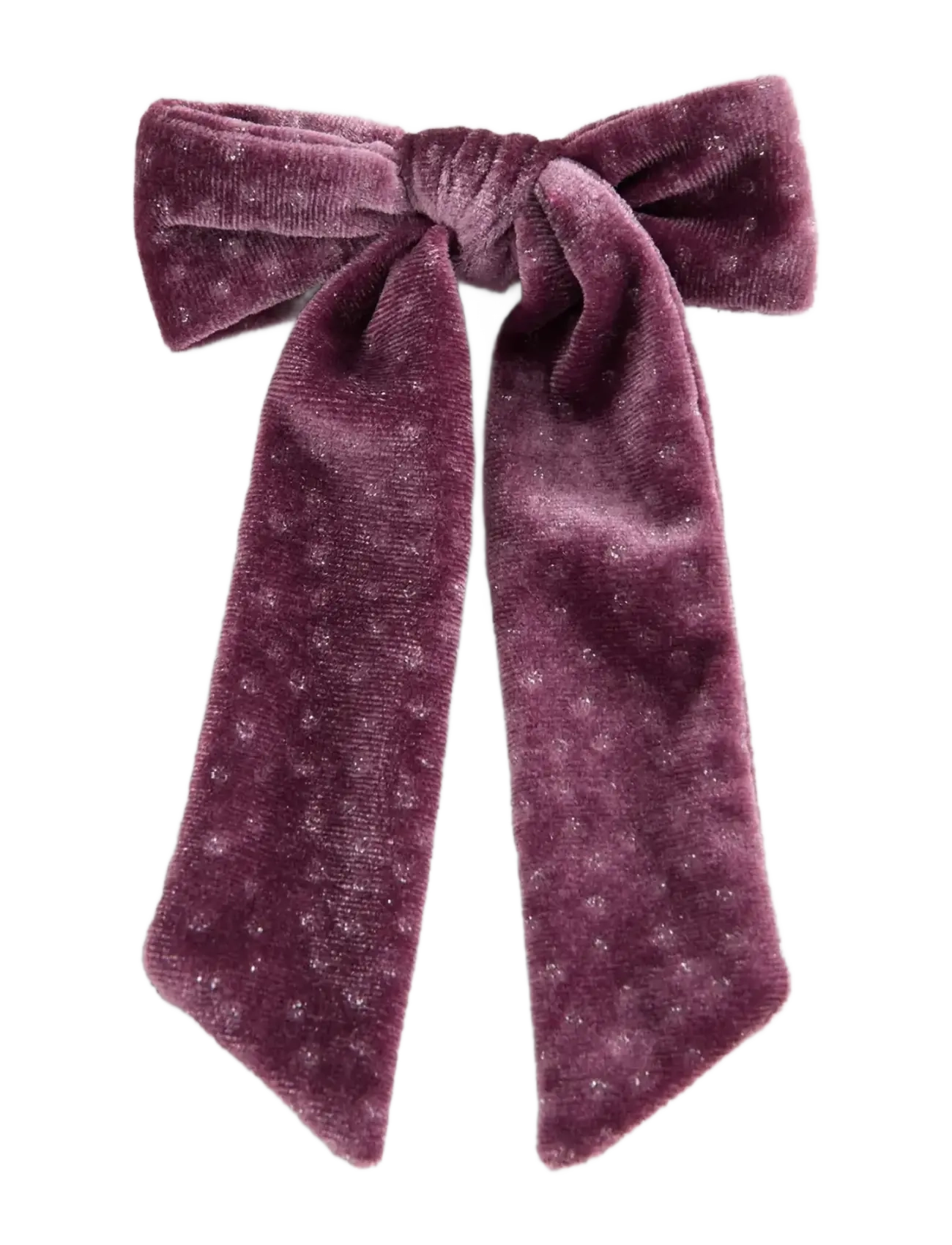Mango Velvet bow hairclip - Hårtilbehør - PINK / purple