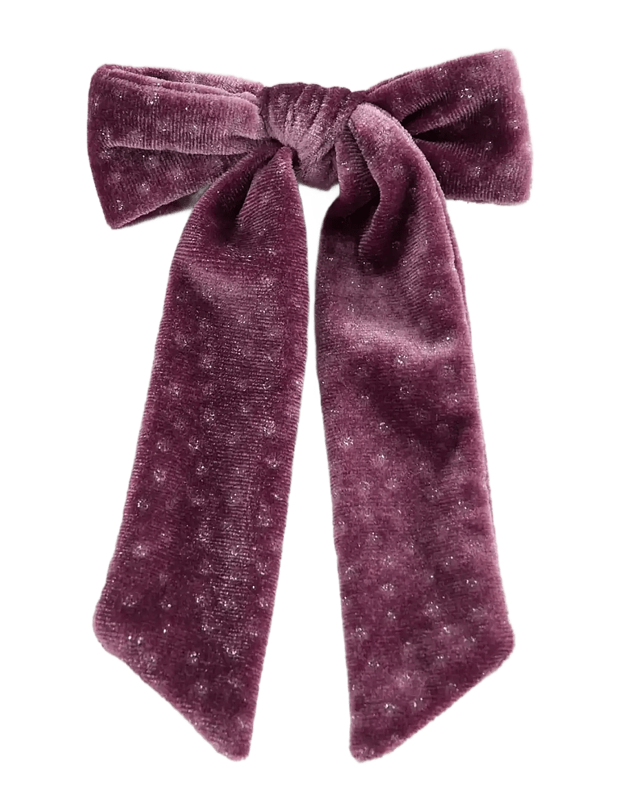 Mango - Velvet bow hairclip - hårspännen - pink - 1