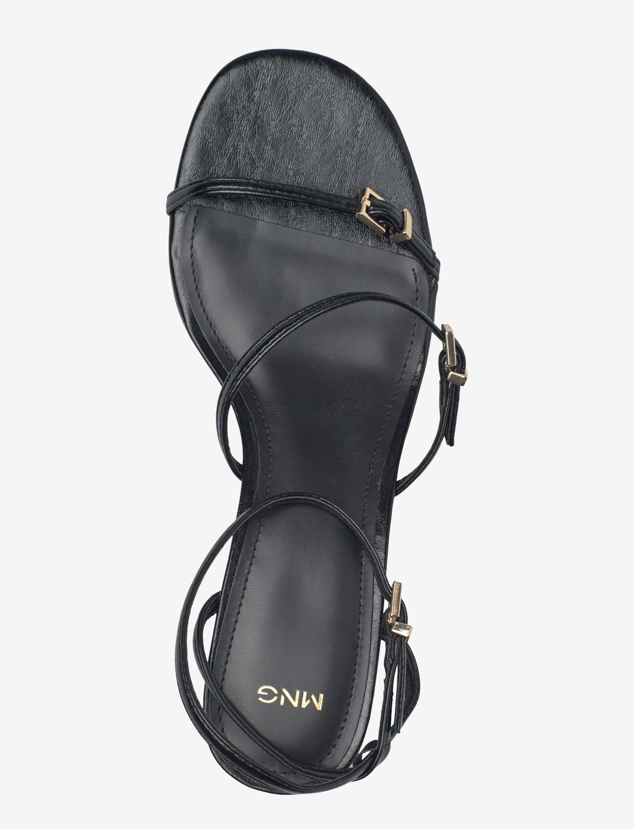 Mango - Kitten-heel sandals with buckle - sandaler med hæl - black - 4