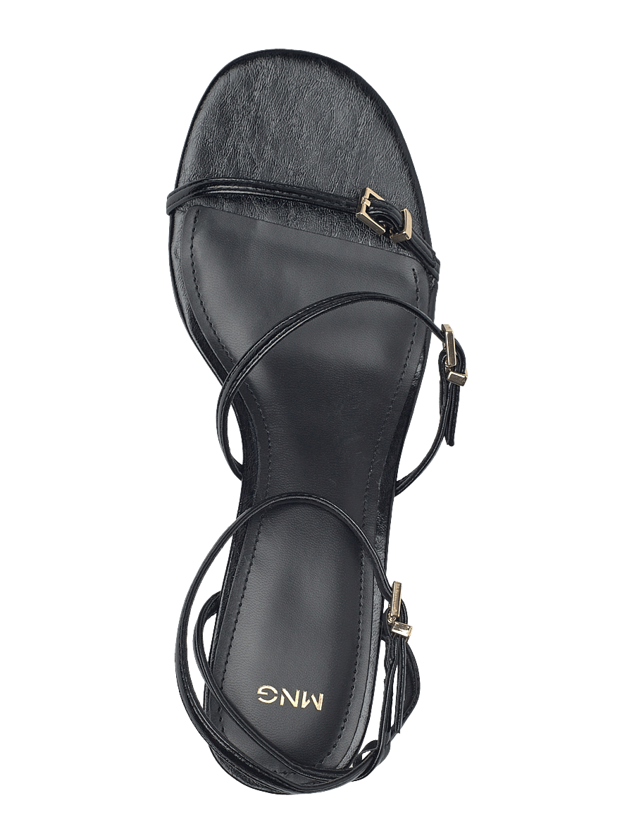 Mango - Kitten-heel sandals with buckle - sandaler med hæl - black - 4