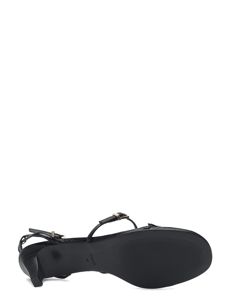 Mango - Kitten-heel sandals with buckle - sandaler med hæl - black - 5