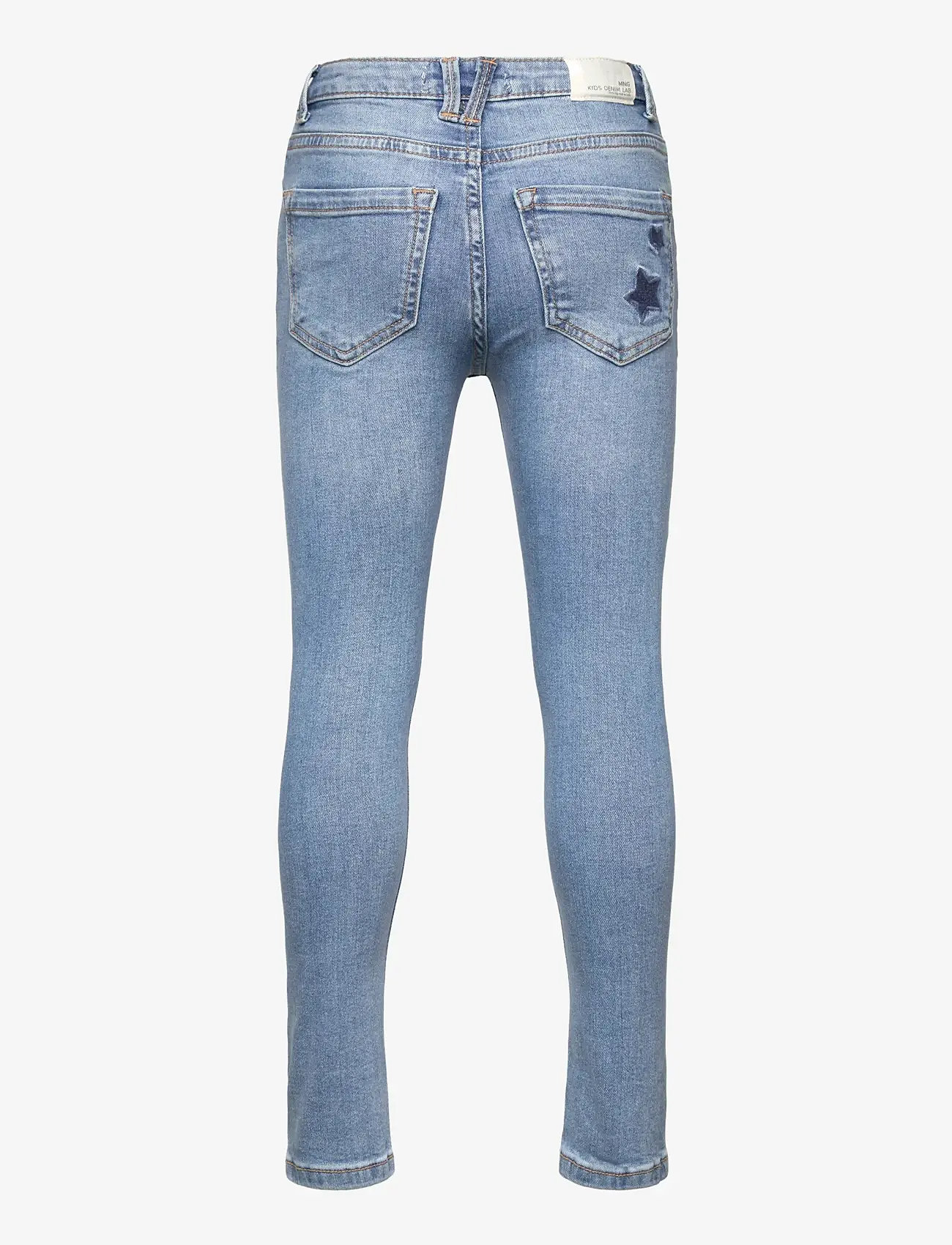 Mango - Star-embroidered skinny jeans - skinny jeans - open blue - 1