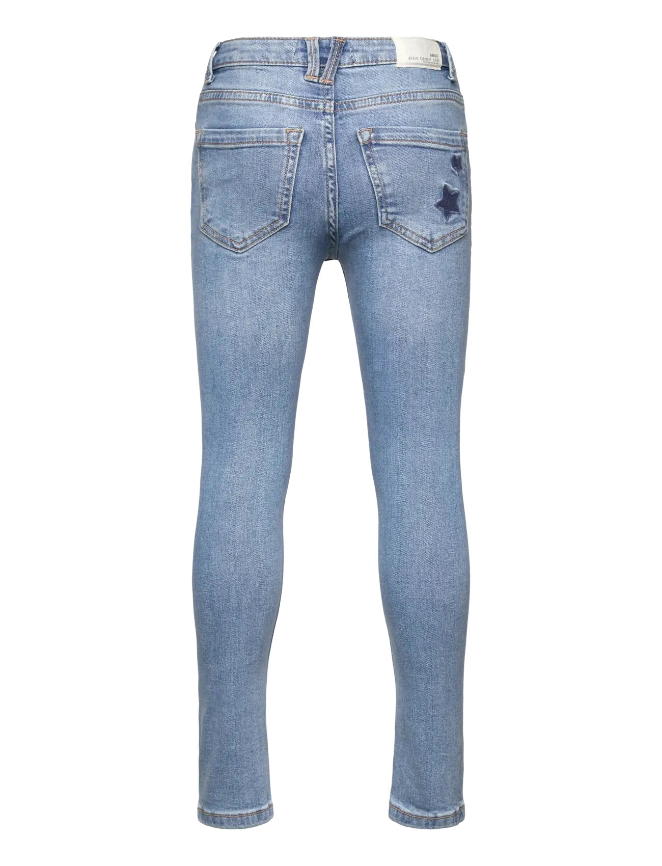 Mango - Star-embroidered skinny jeans - farkut - open blue - 1