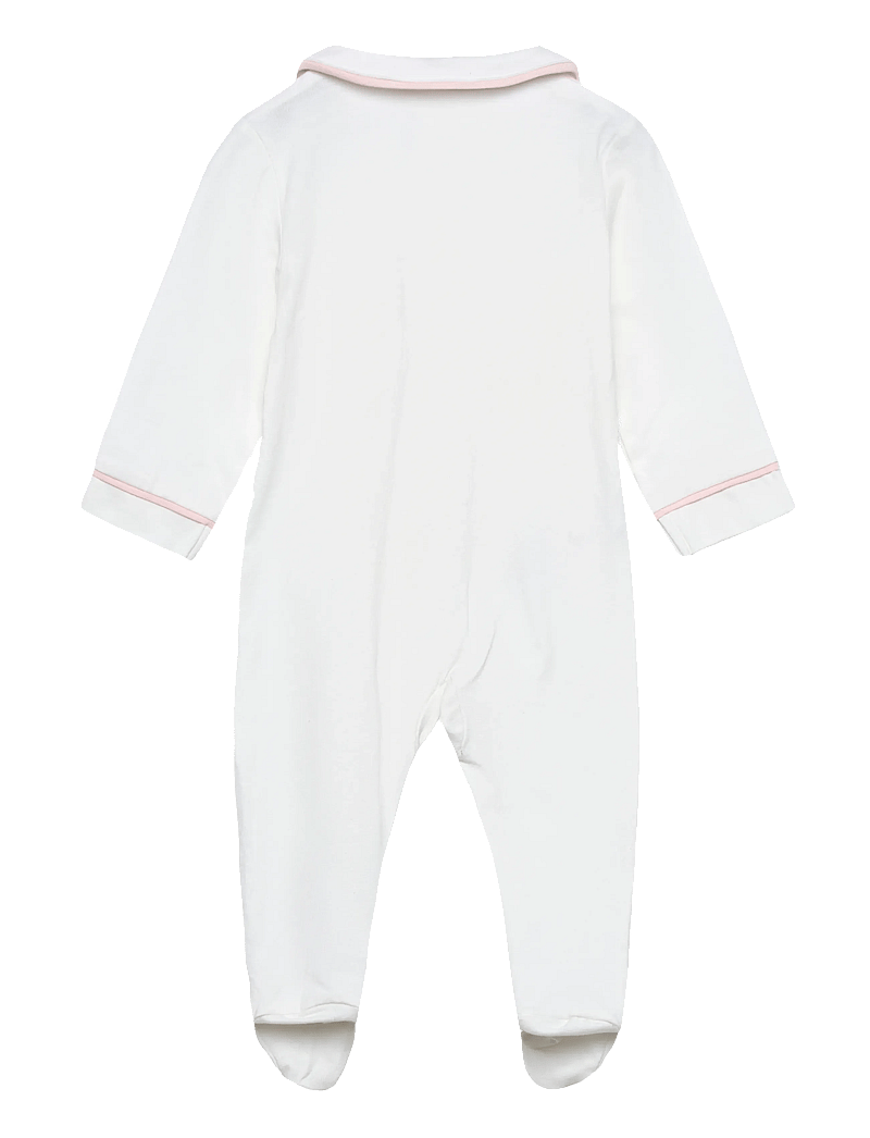 Mango - Baby-neck pyjamas with pocket - langærmede heldragter - pink - 1