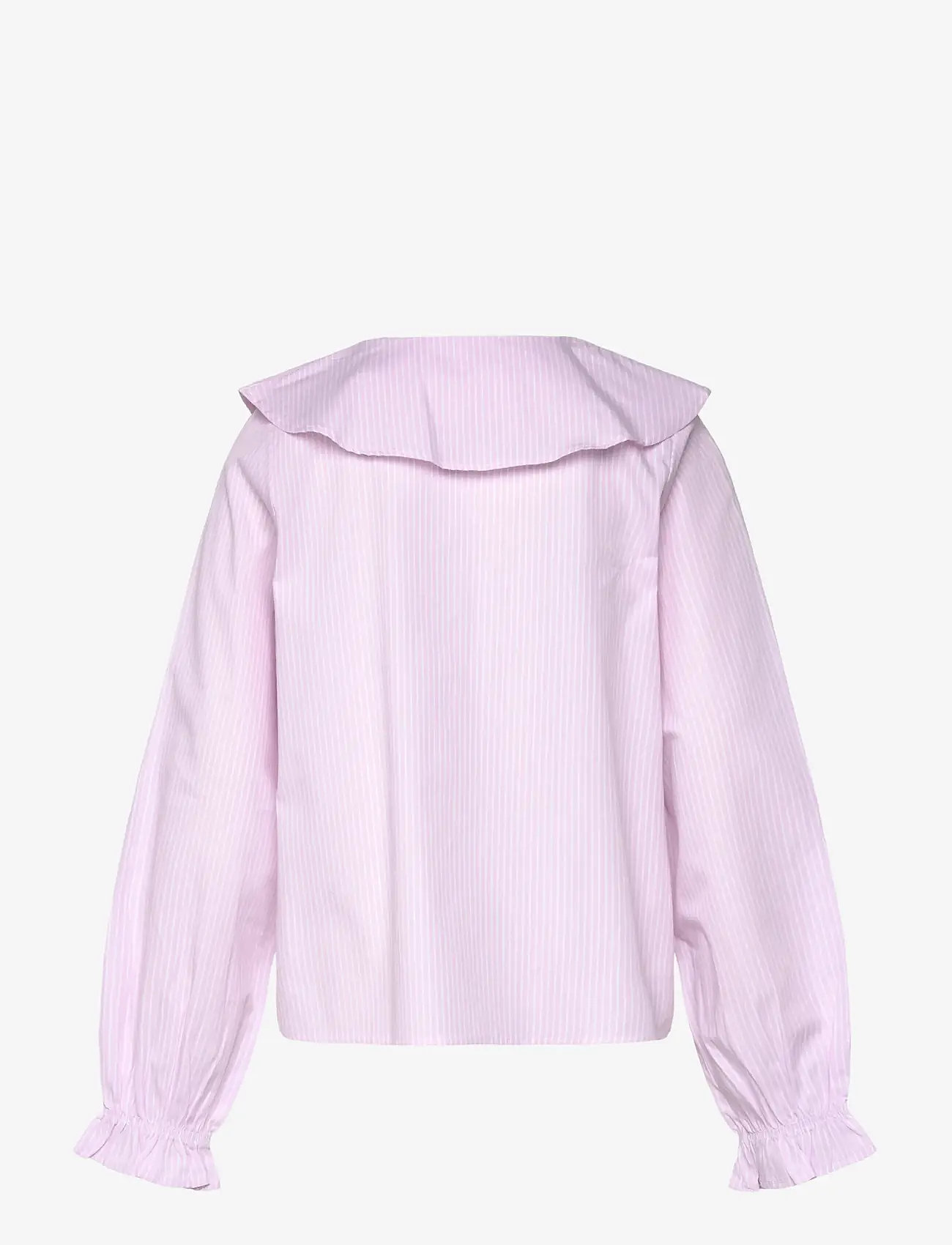 Mango - Shirt with ruffle detail - langärmlige hemden - pink - 1
