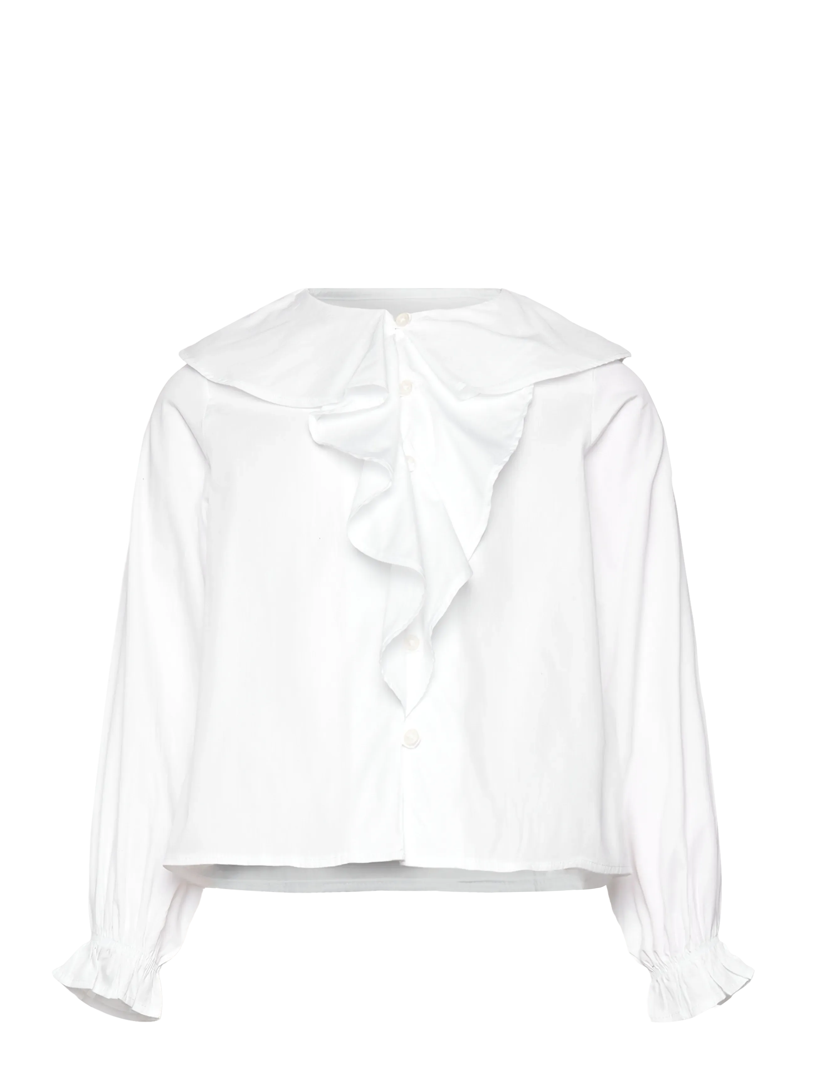 Mango Shirt with ruffle detail - Skjorter - WHITE / white