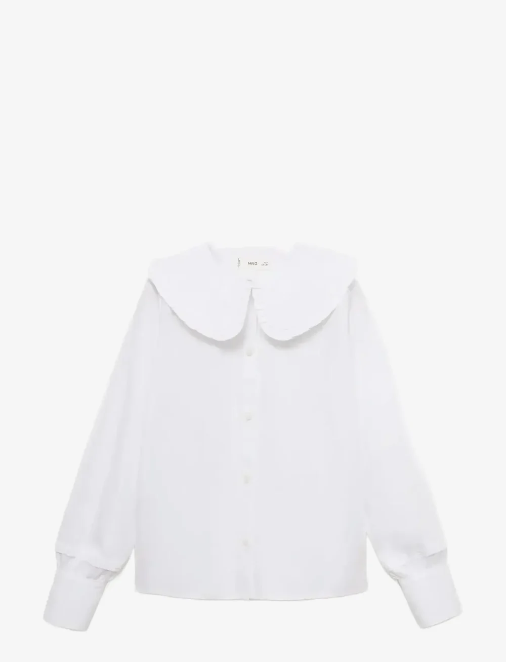 Mango - Double baby-collar shirt - langärmlige hemden - white - 0
