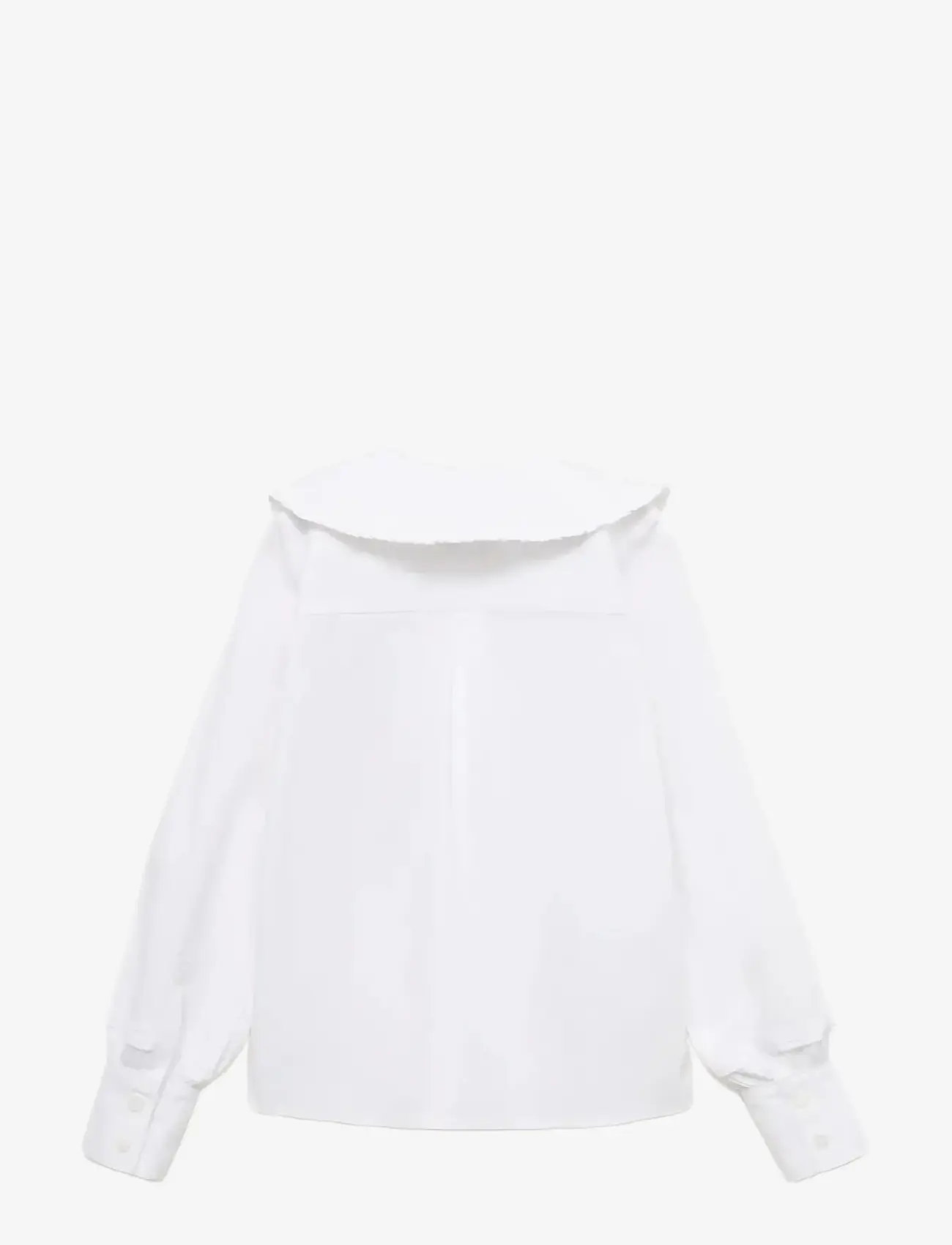 Mango - Double baby-collar shirt - långärmade skjortor - white - 1