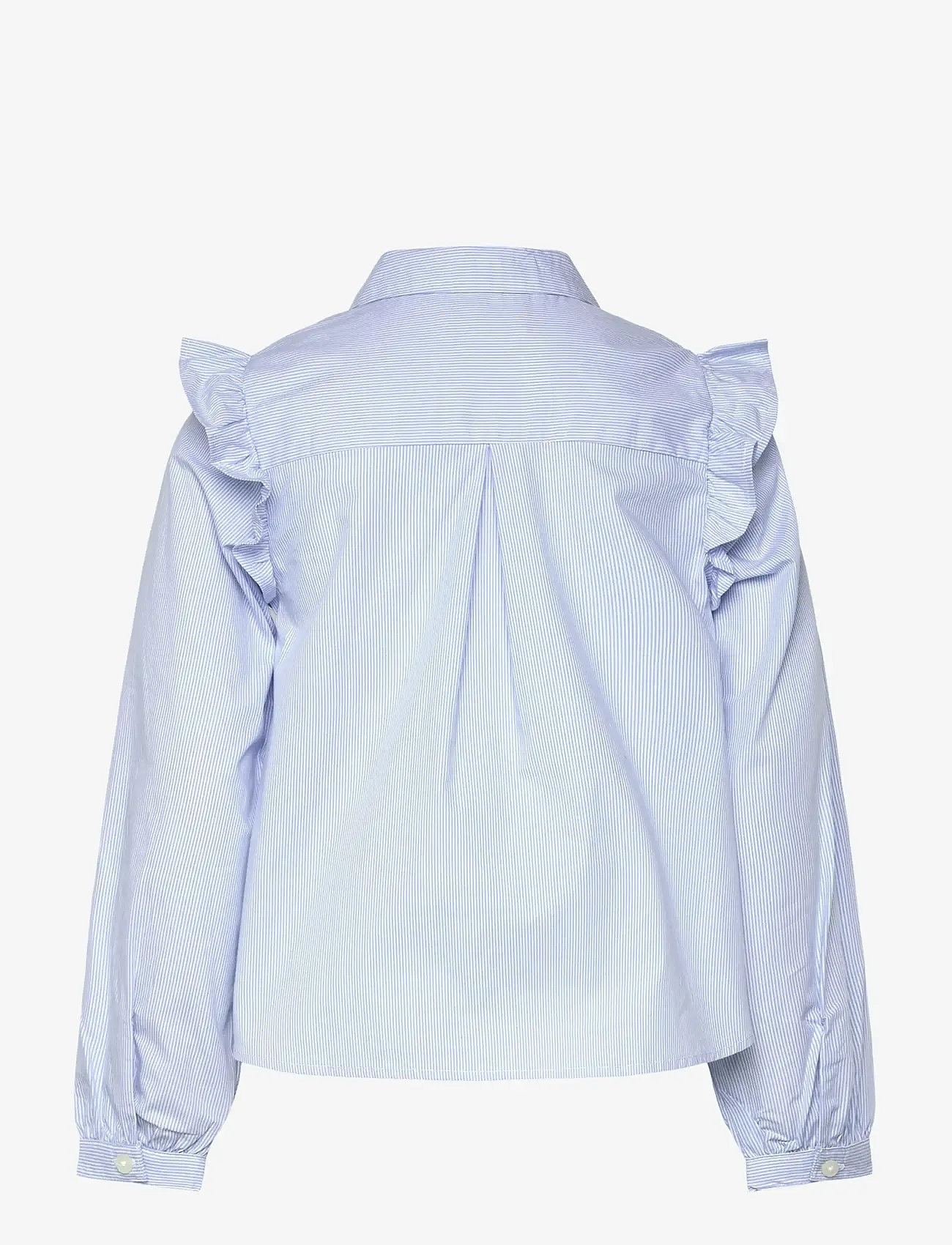 Mango - Shirt with ruffle detail - langærmede skjorter - medium blue - 2