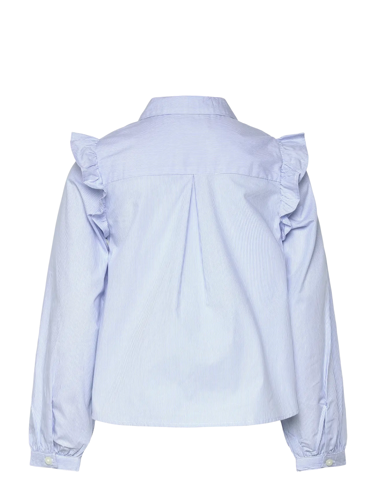 Mango - Shirt with ruffle detail - langærmede skjorter - medium blue - 2