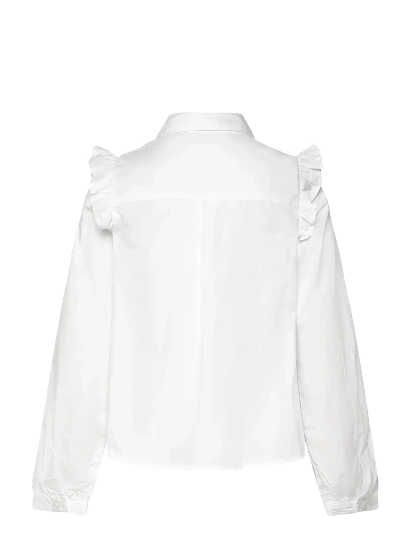 Mango - Shirt with ruffle detail - langärmlige hemden - white - 2