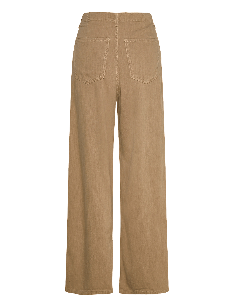 Mango - Wide leg denim trousers with belt - brede jeans - lt pastel brown - 2