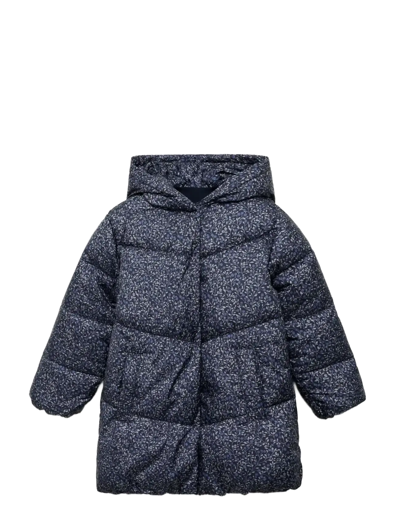 MANGO Floral-Print Mantel Navy - 116 - Kinder