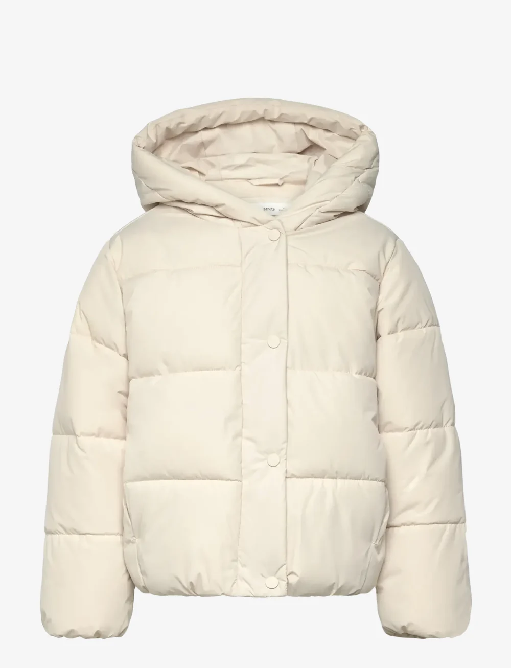 Mango - Hooded liner quilted coat - winterjacke - light beige - 0
