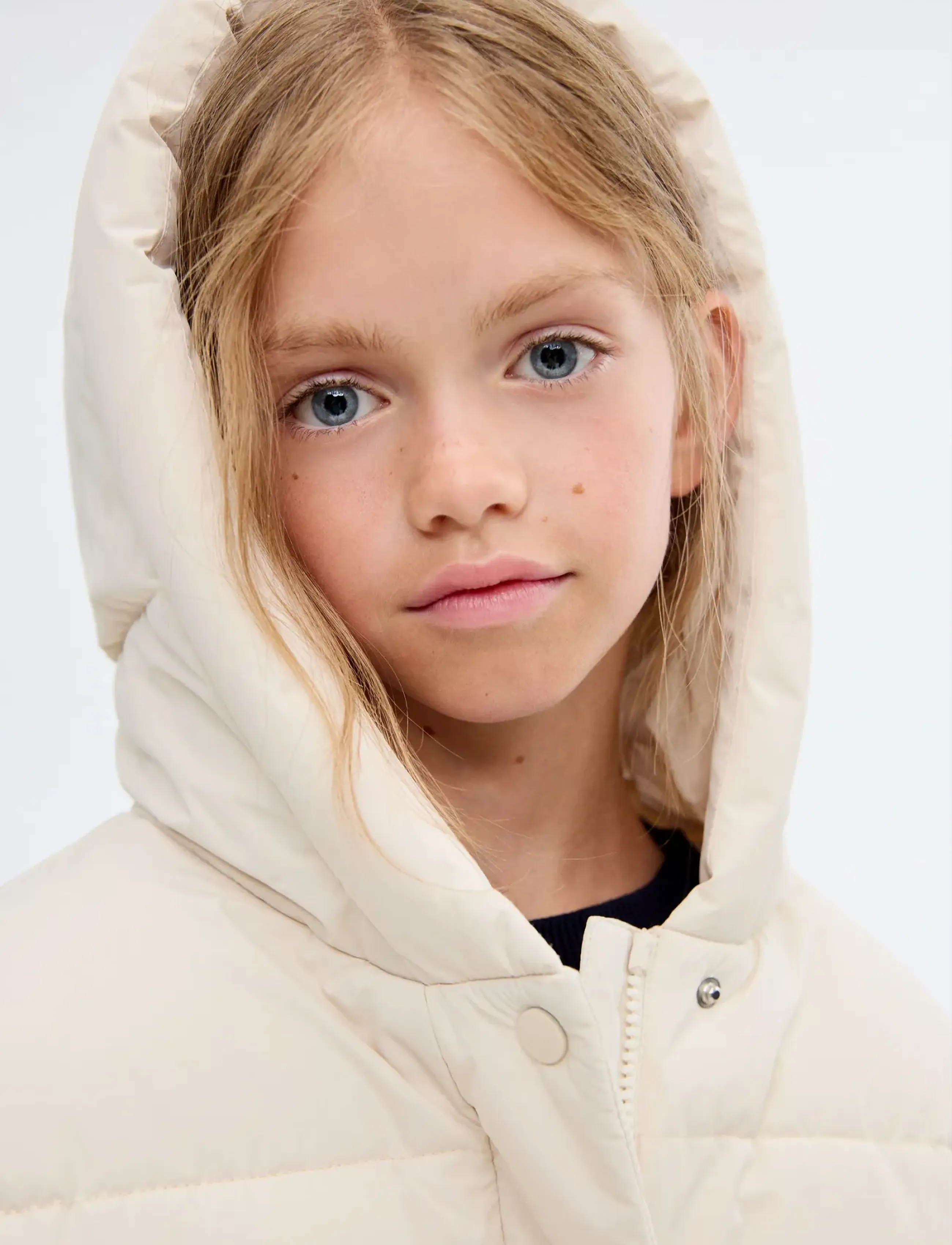 Mango Hooded liner quilted coat - Mango - LIGHT BEIGE / cream