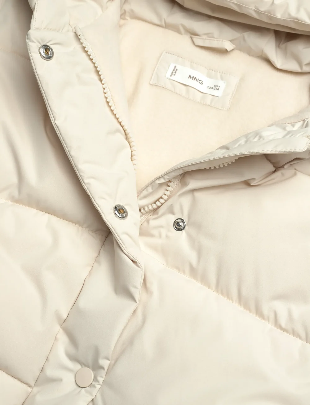 Mango - Hooded liner quilted coat - winterjacke - light beige - 2