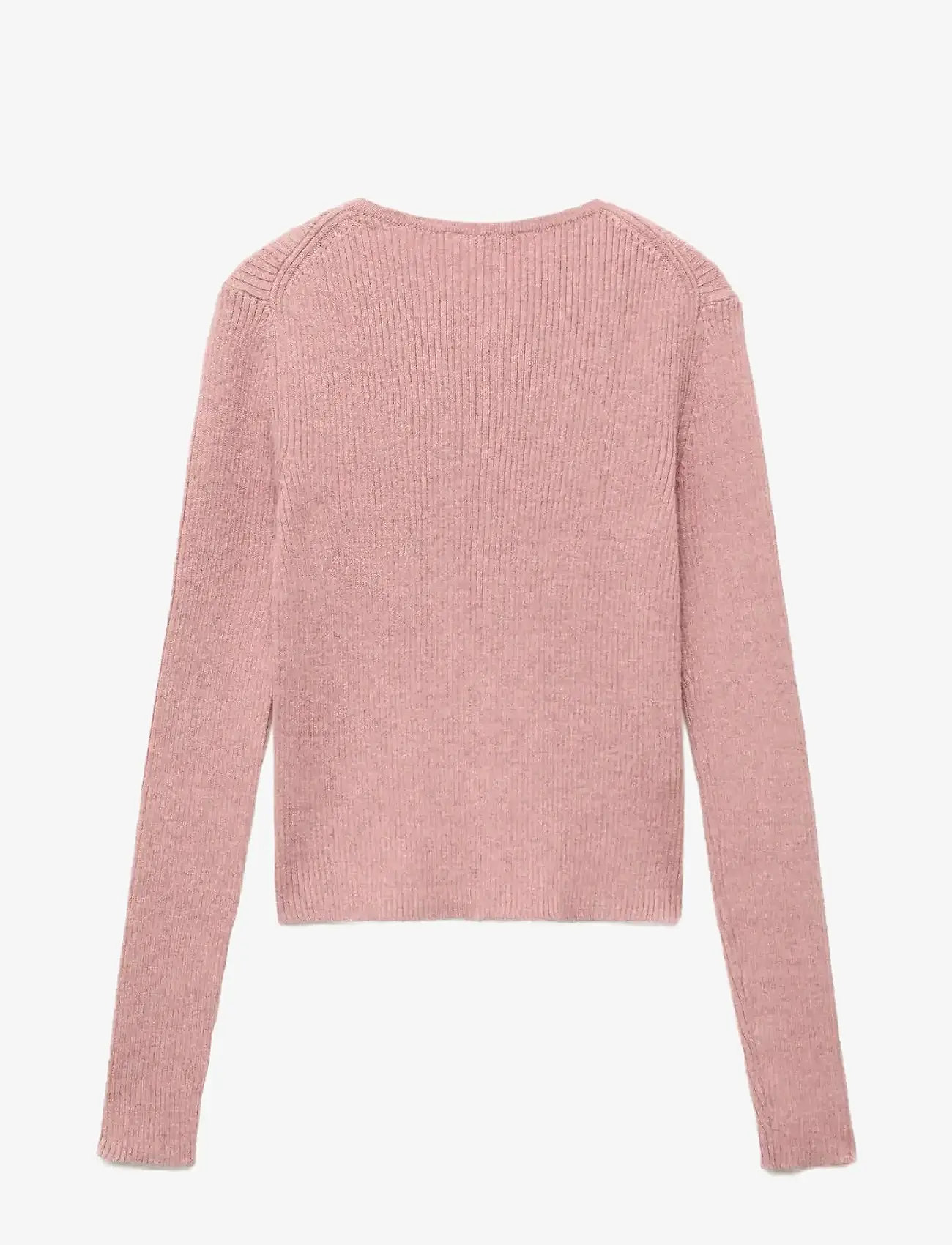 Mango - Ribbed sweater with buttons - höstkläder - pink - 1