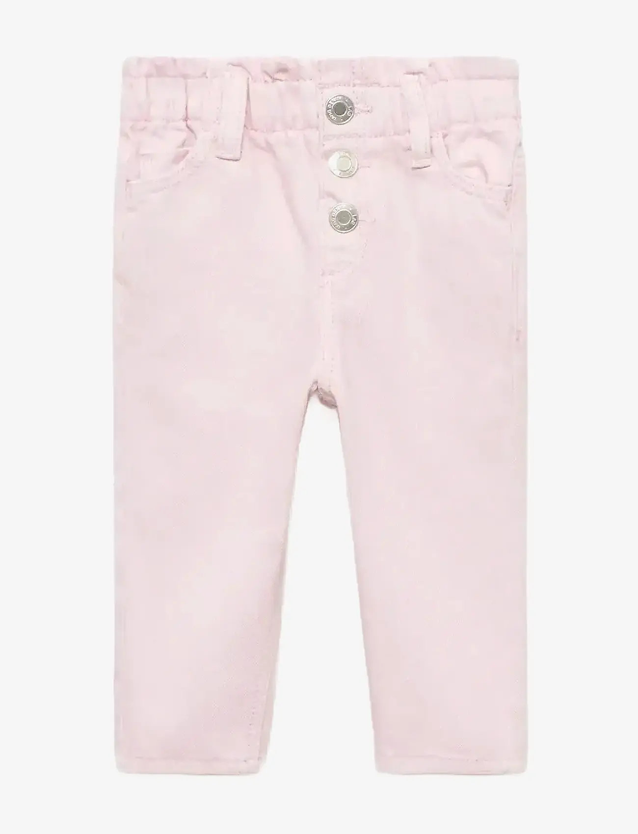 Mango - Paper bag jeans with buttons - regular jeans - pink - 0