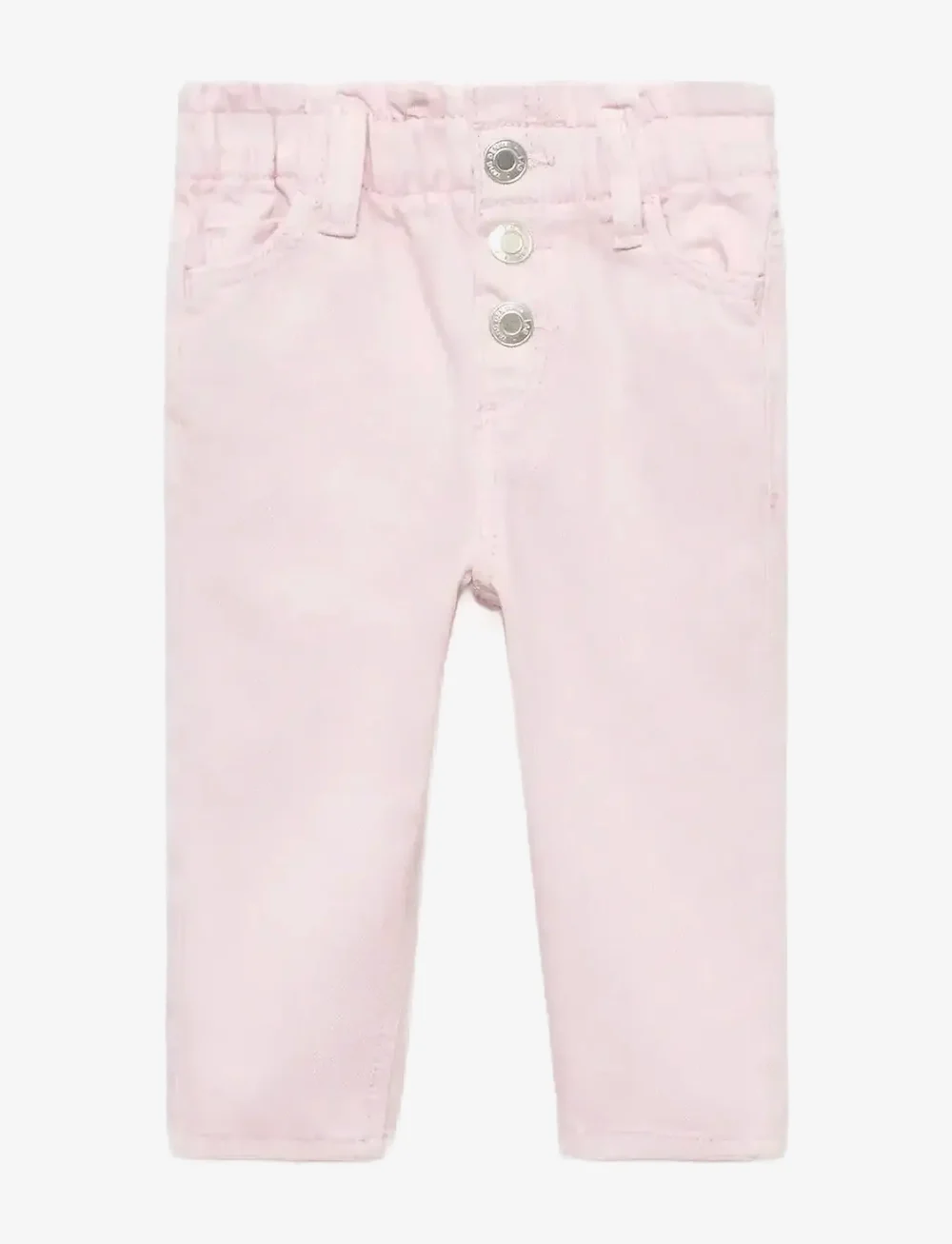 Mango - Paper bag jeans with buttons - regular jeans - pink - 0