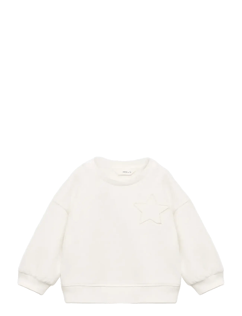Mango - Sweatshirt with embroidered star - sweatshirts - natural white - 1