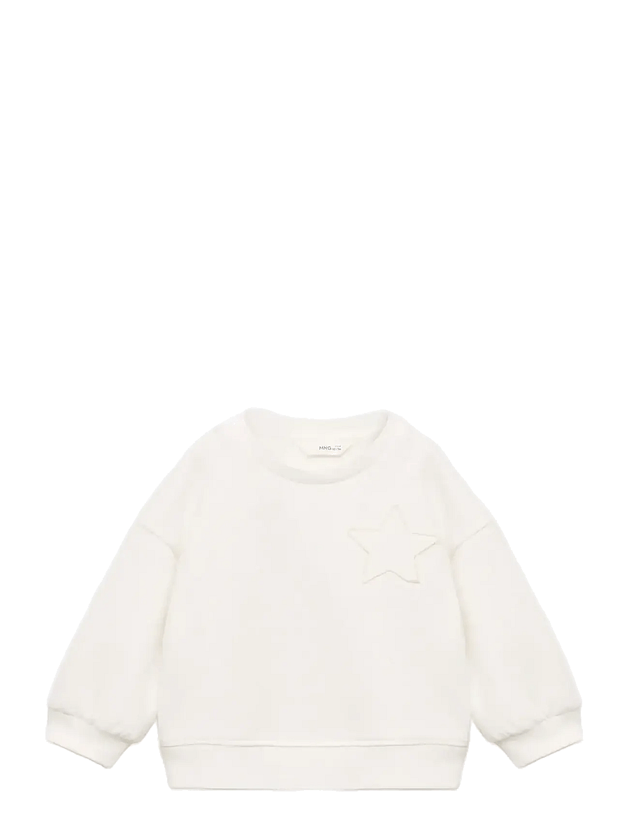 Mango - Sweatshirt with embroidered star - sweatshirts - natural white - 1