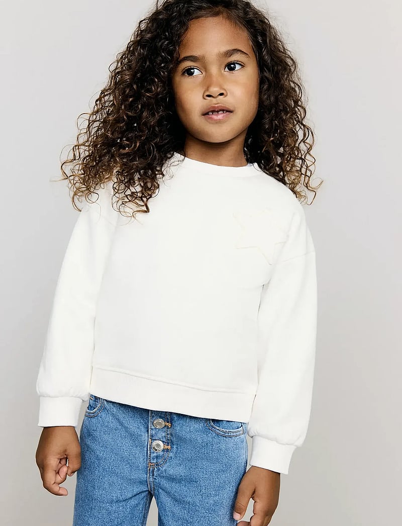 Mango - Sweatshirt with embroidered star - sweatshirts - natural white - 0