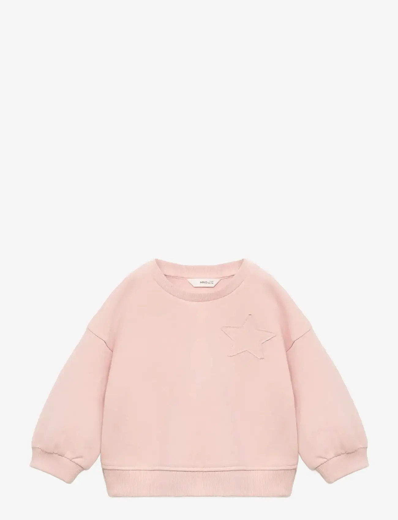 Mango - Sweatshirt with embroidered star - sweatshirts - pink - 0