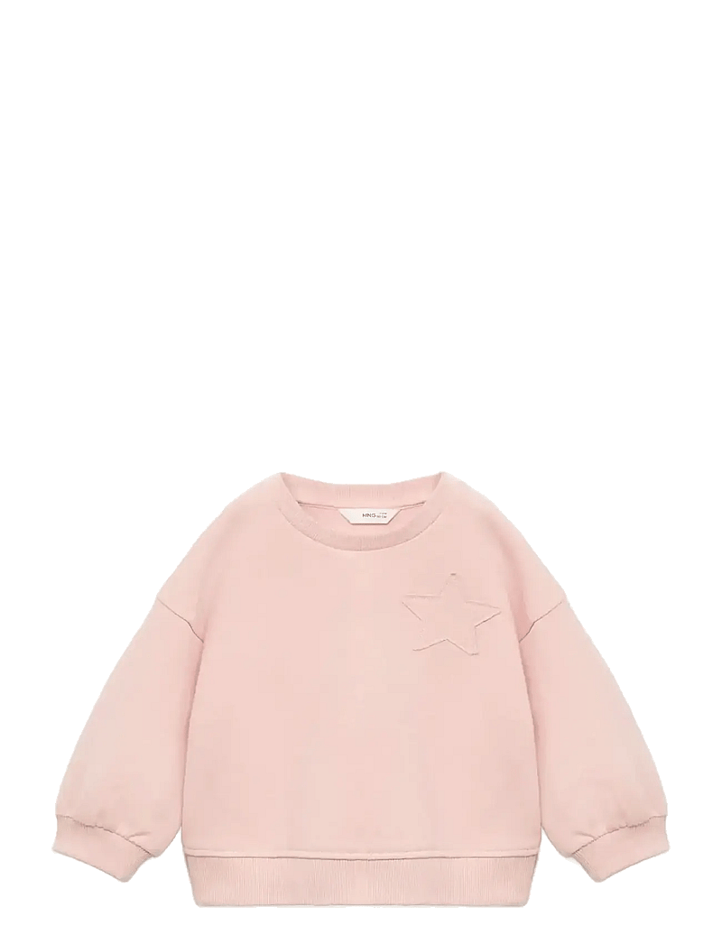 Mango - Sweatshirt with embroidered star - sweatshirts - pink - 0