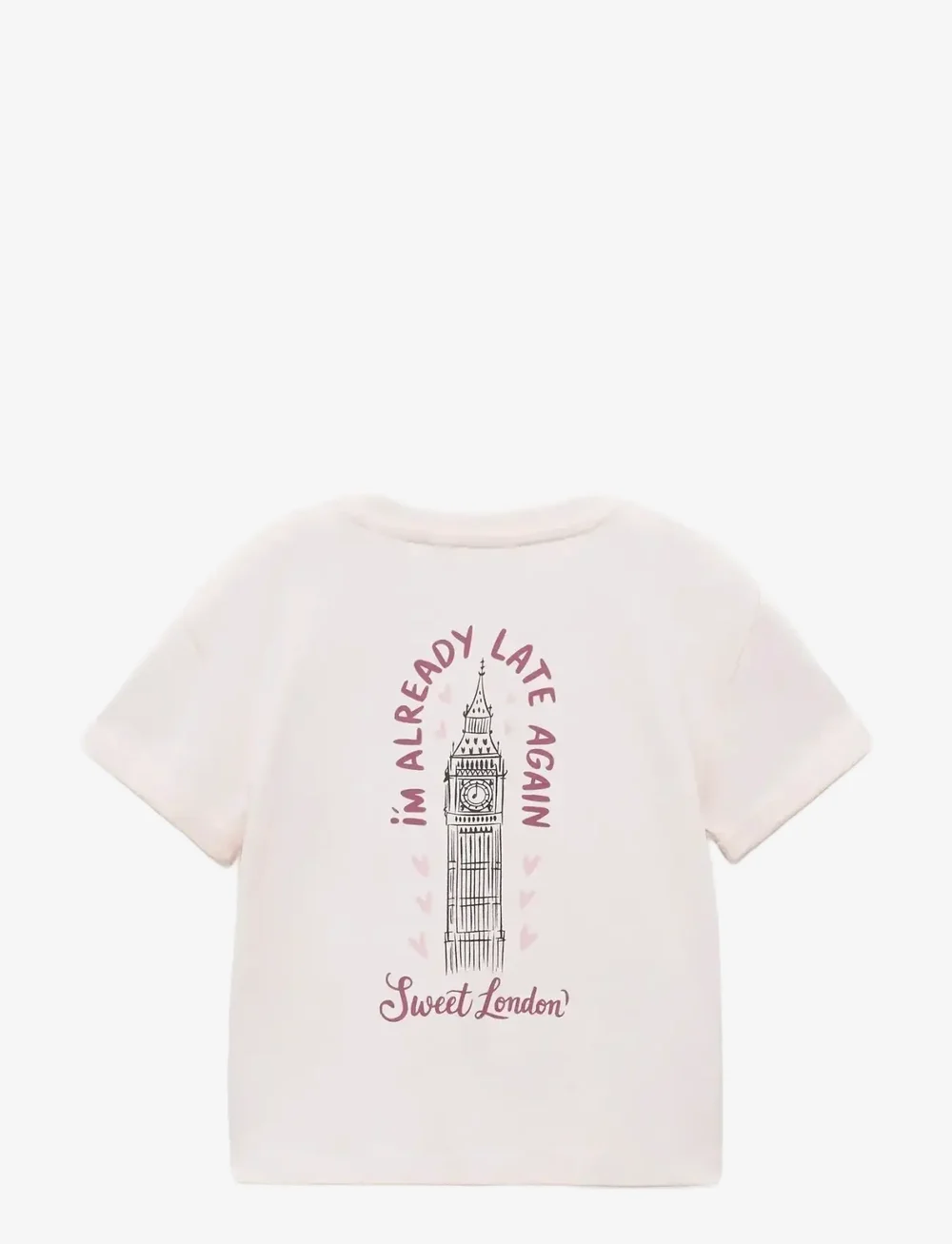 Mango - Printed cotton-blend t-shirt - kurzärmelige - pink - 1