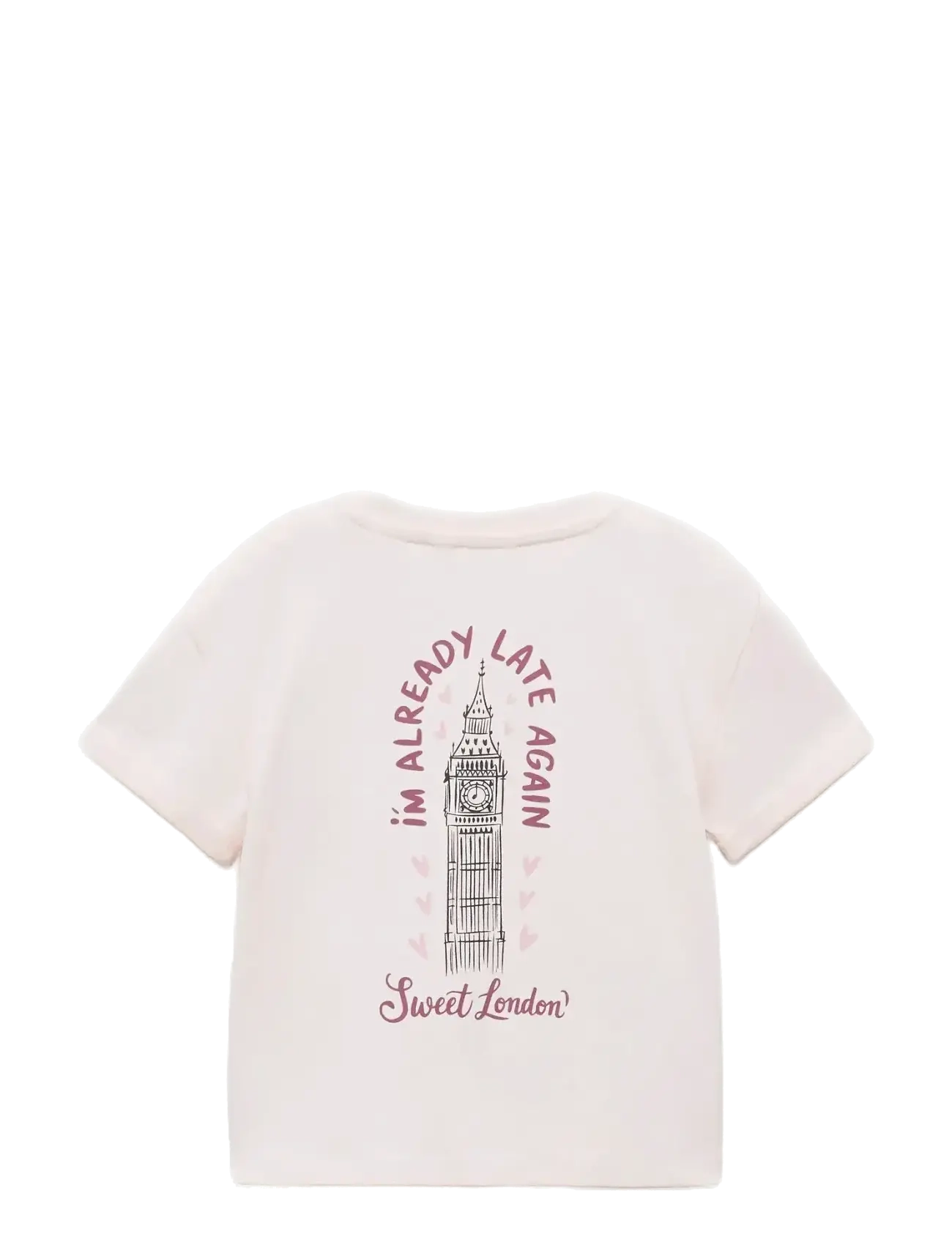 Mango - Printed cotton-blend t-shirt - pink - 1