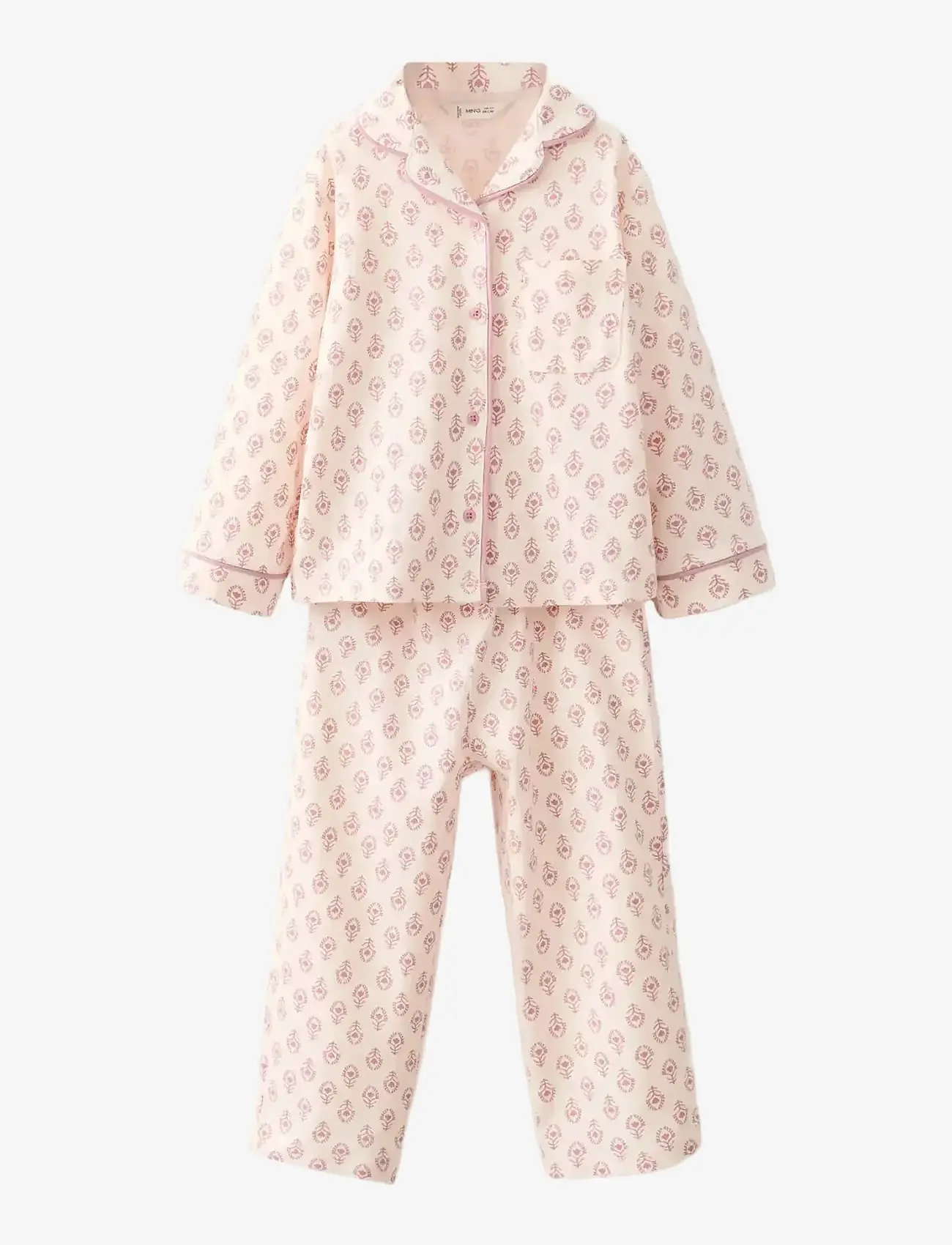 Mango - Printed long pyjamas - pyjamassæt - lt-pastel pink - 0
