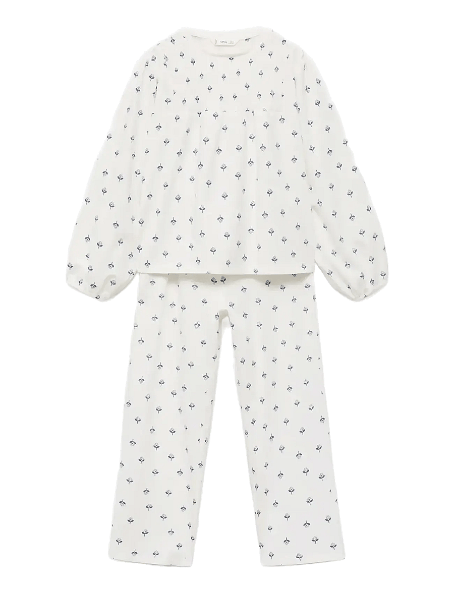 Mango - Printed cotton pyjamas - pyjamassæt - natural white - 0