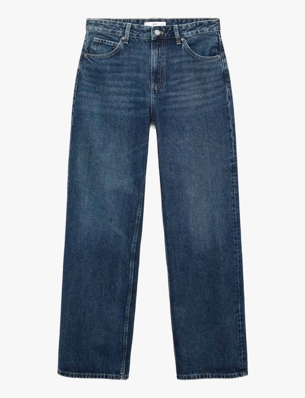 Mango - Miami medium-rise straight-fit jeans - straight jeans - open blue - 1