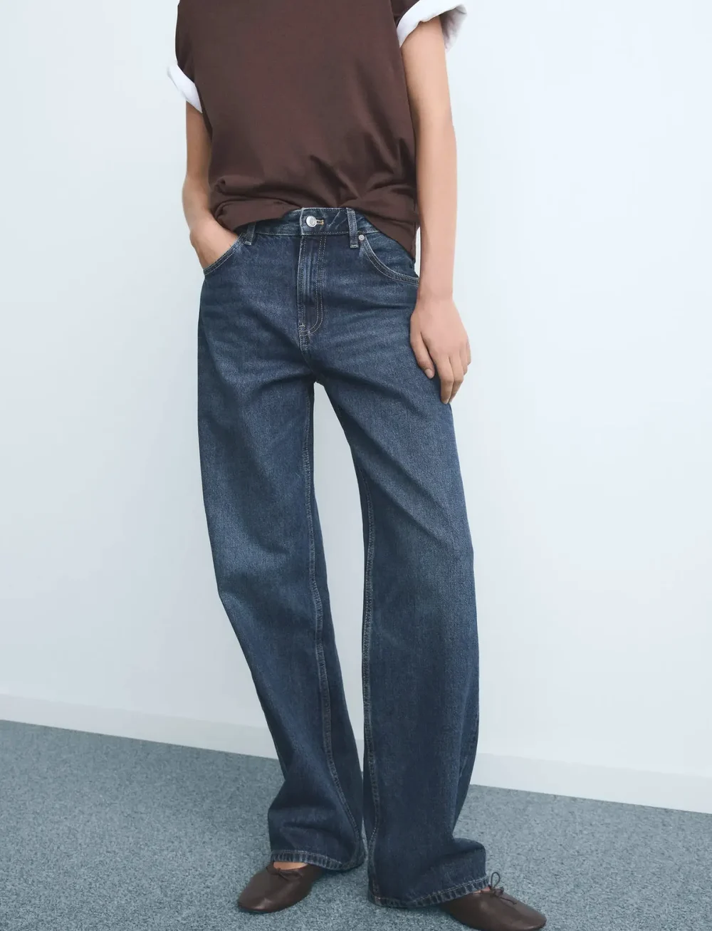 Mango - Miami medium-rise straight-fit jeans - straight jeans - open blue - 0