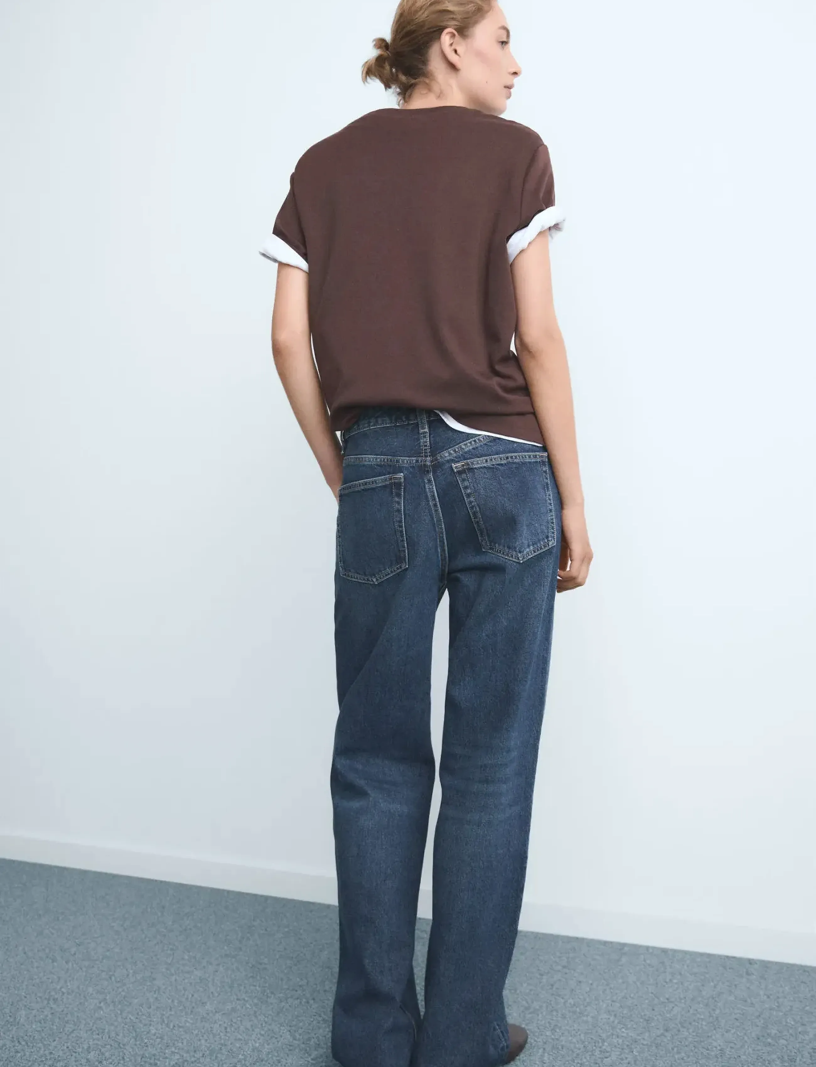 Mango - Miami medium-rise straight-fit jeans - open blue - 2