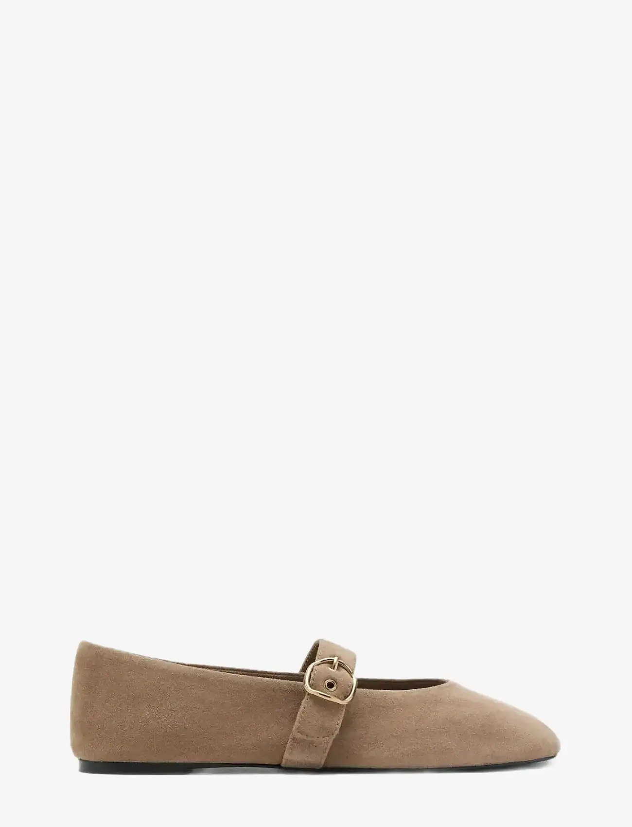 Mango - Suede leather ballet flats - kids - lt pastel brown - 0
