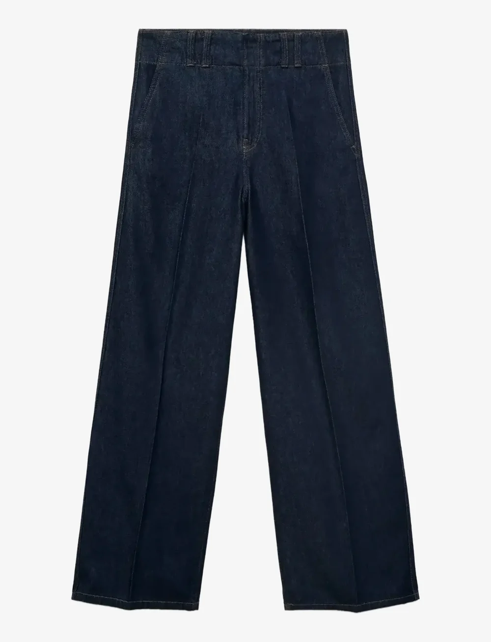 Mango - Wide-leg denim trousers with belt loops - vida jeans - open blue - 1