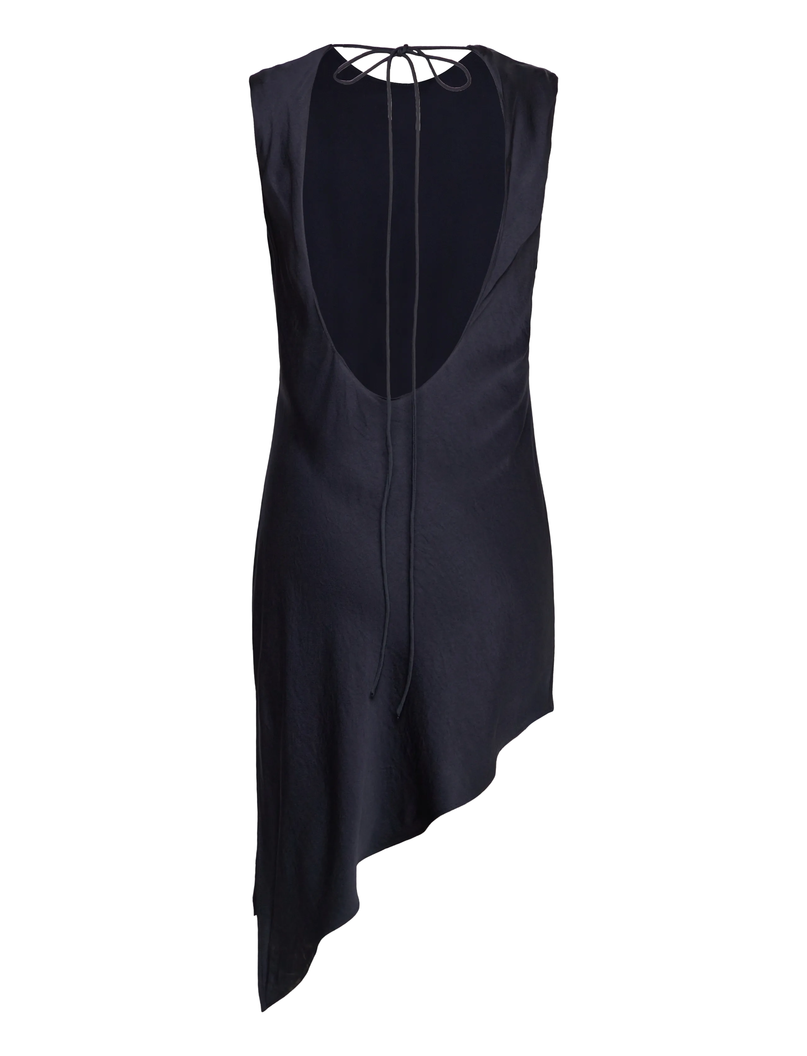 Mango - Asymmetrical satin top - sleeveless blouses - navy - 2