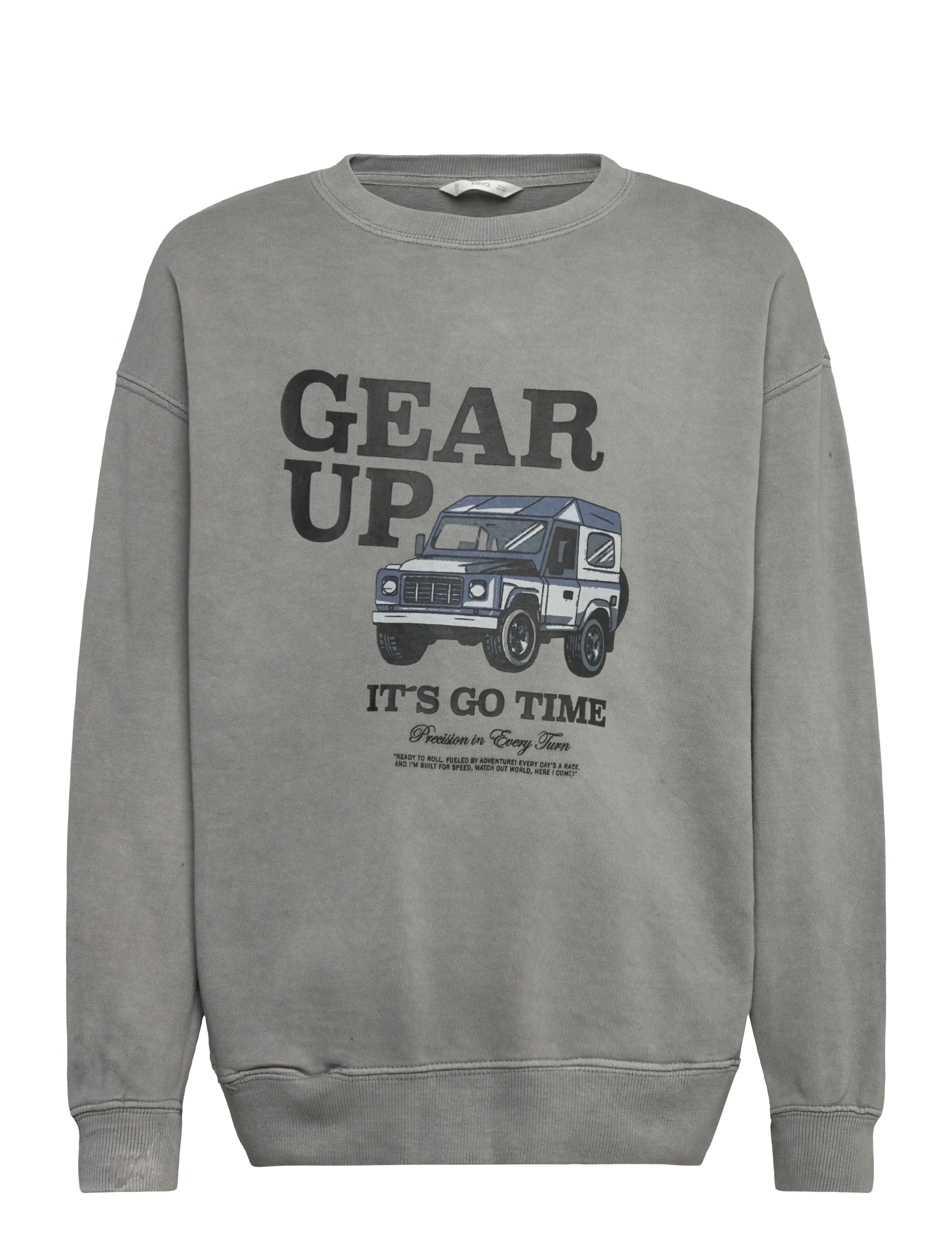 MANGO Printed Baumwolle Sweatshirt Grau - 11-12 - Kinder