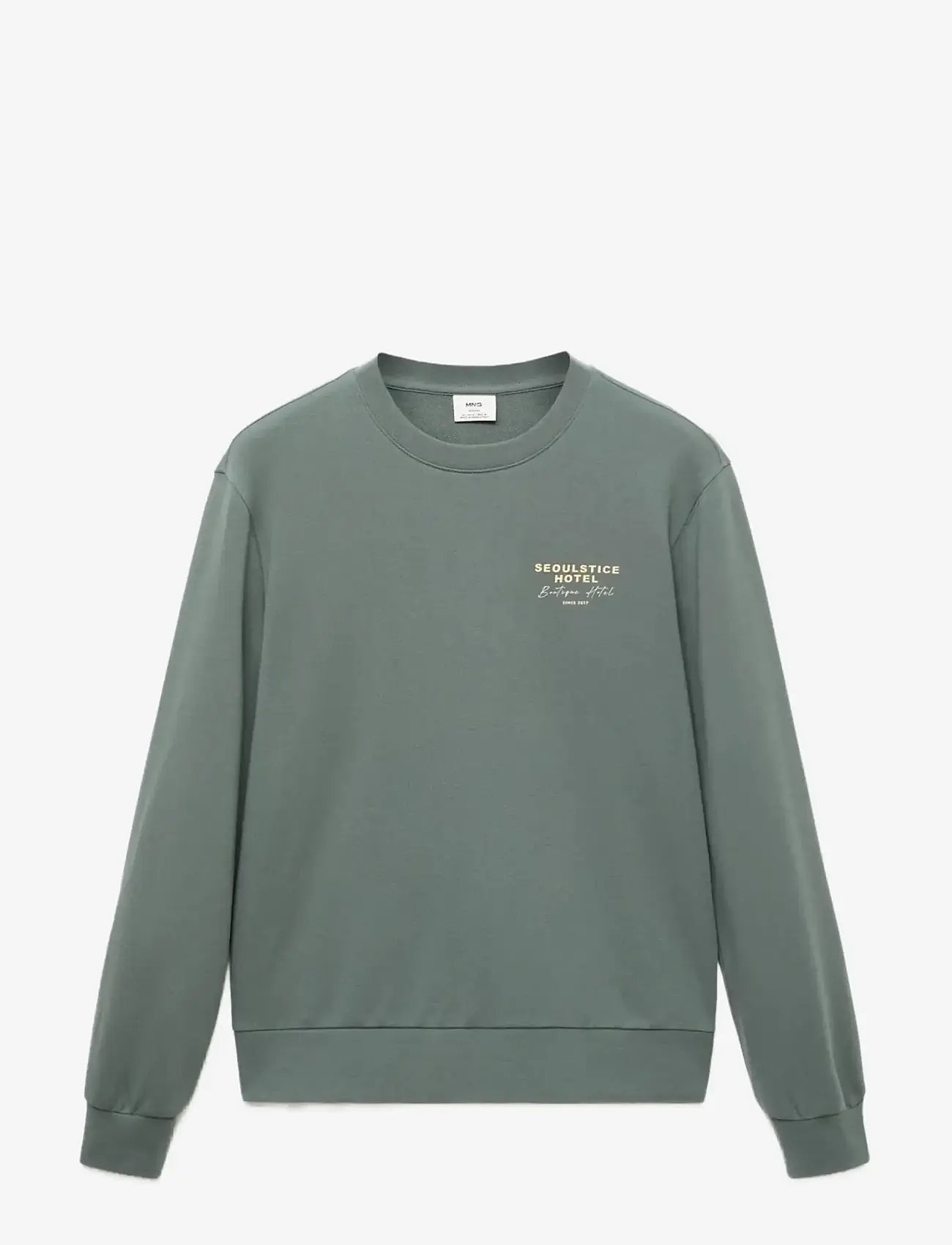 Mango - Printed cotton sweatshirt - collections - green - 1