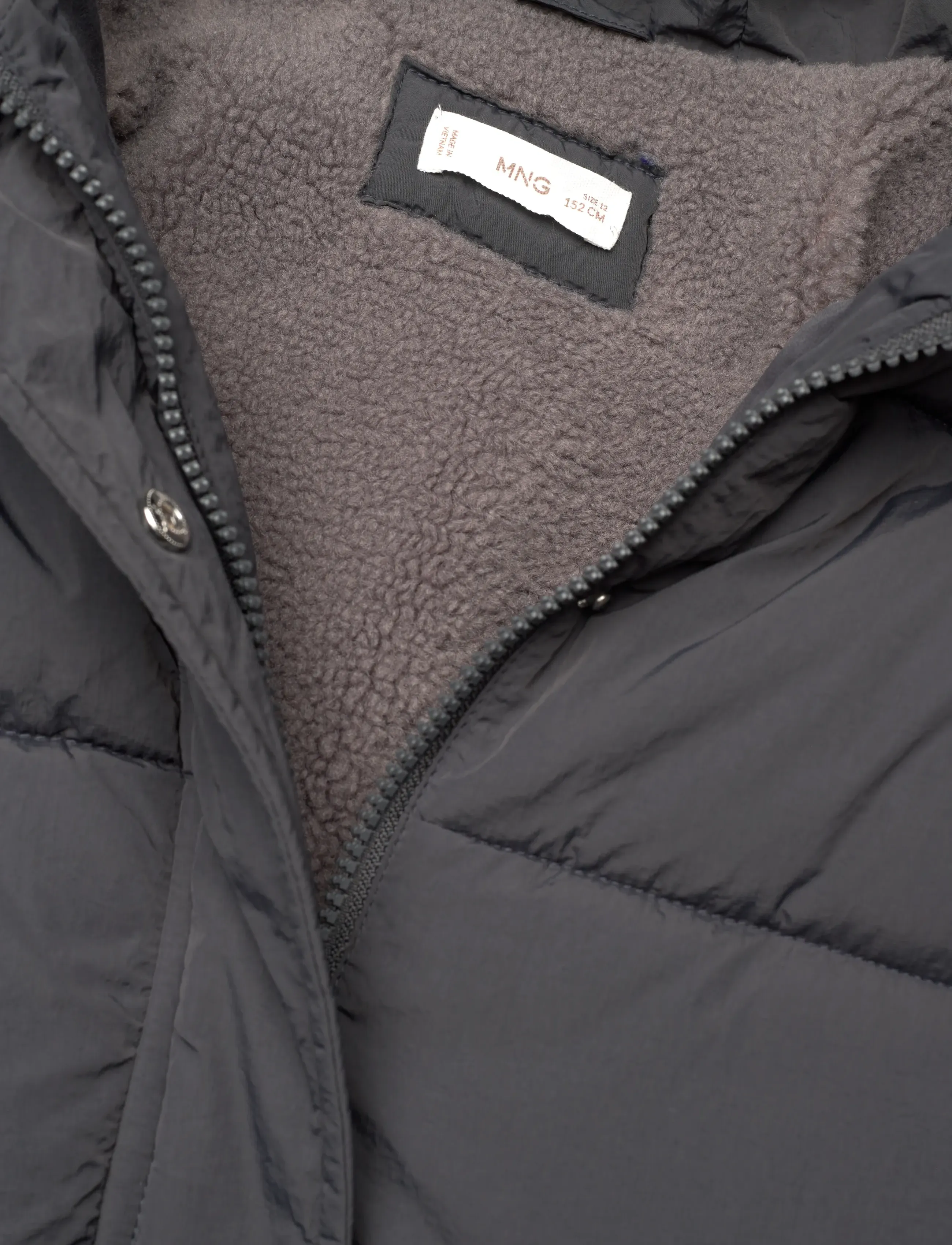 Mango - Hooded anorak with drawstring - Üleriided - charcoal - 3