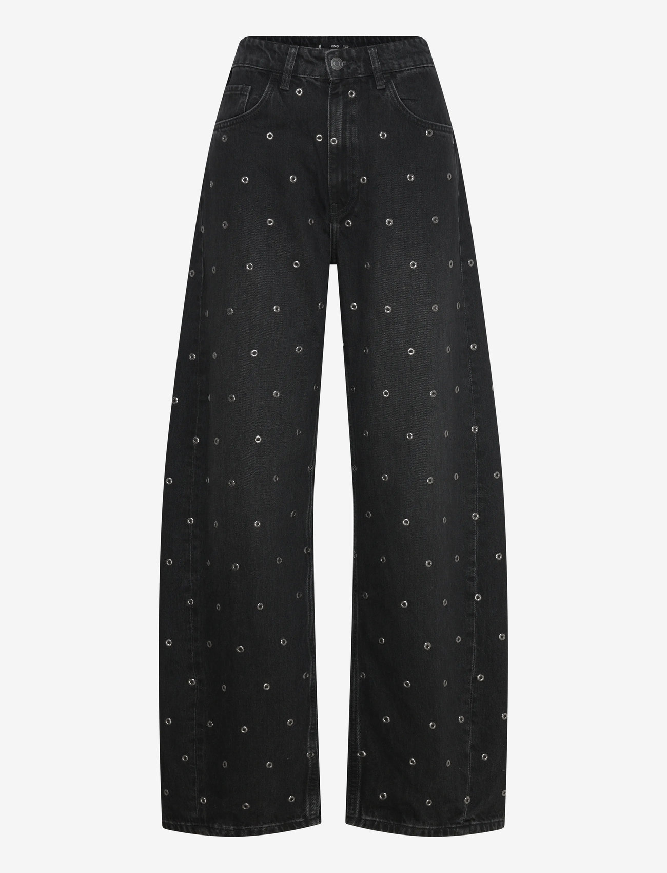 Mango - Barrel jeans with eyelets - women - open grey - 0